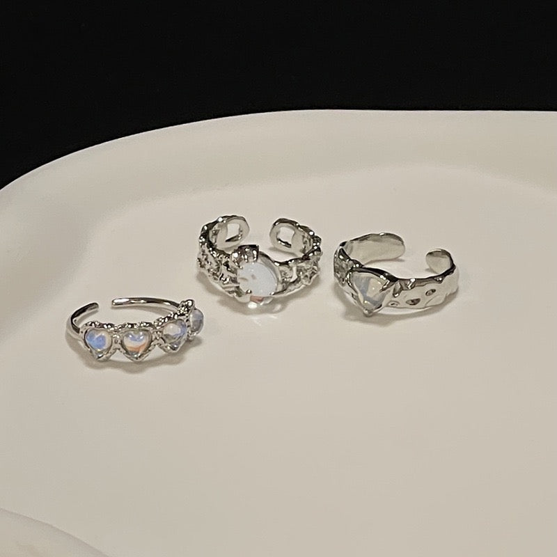 (Buy 1 Get 3)Colorful Weather Moonstone Ring Set