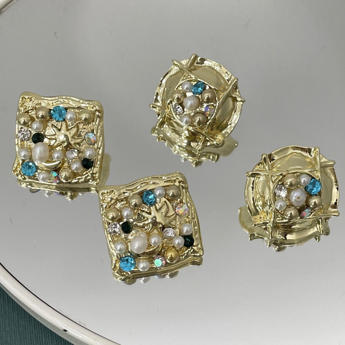 Geometric Royal Style Complex Earrings