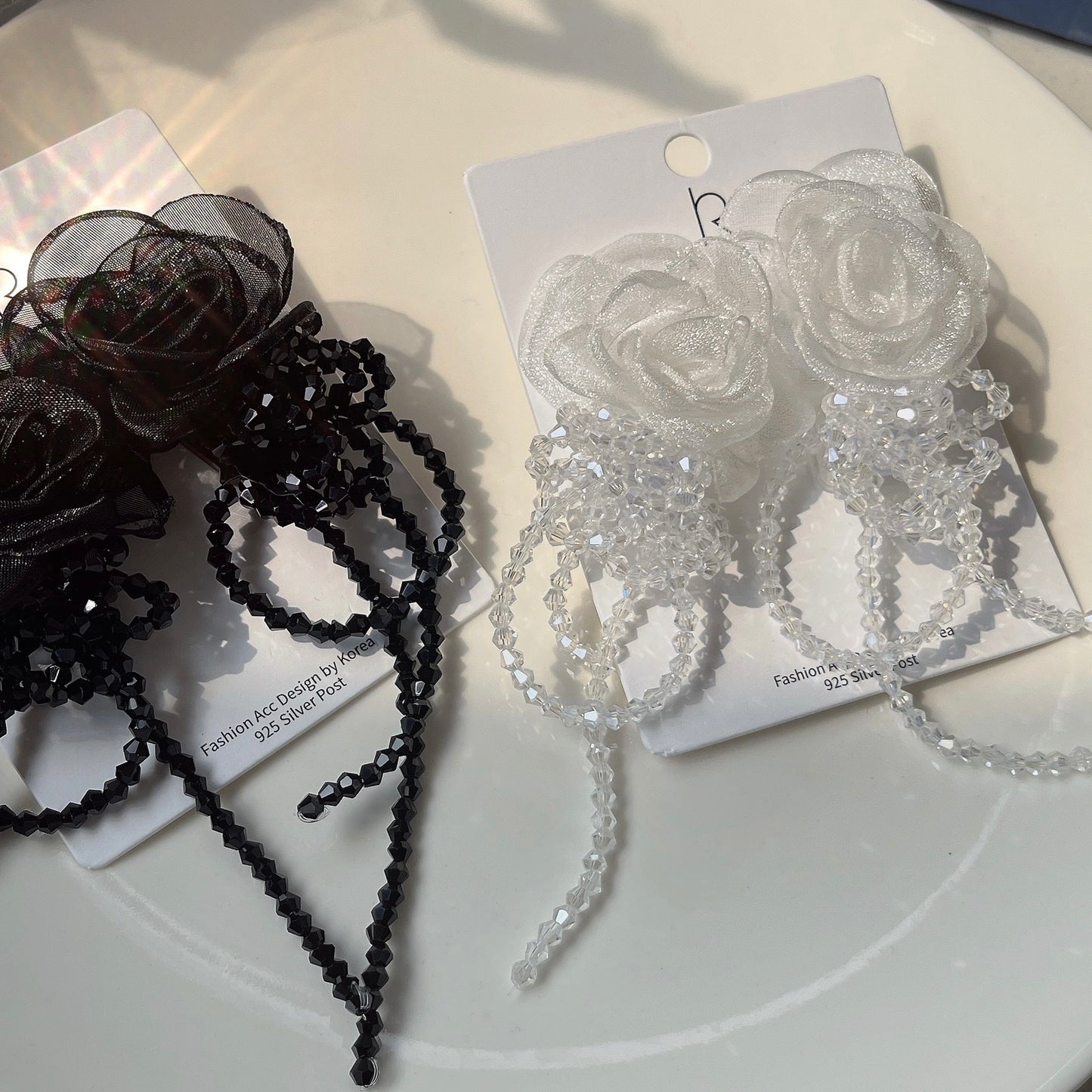 Flower beaded earrings