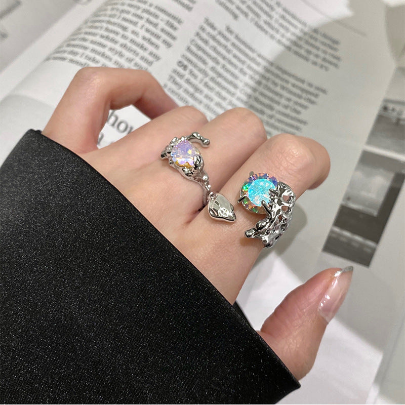 (Buy1 Get2) Sparkling Colorful Opal Ring Set