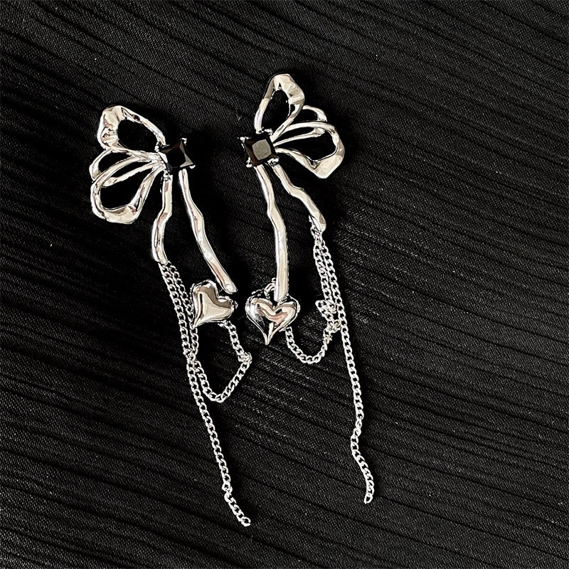 Butterfly Bow Style Tassel Earrings