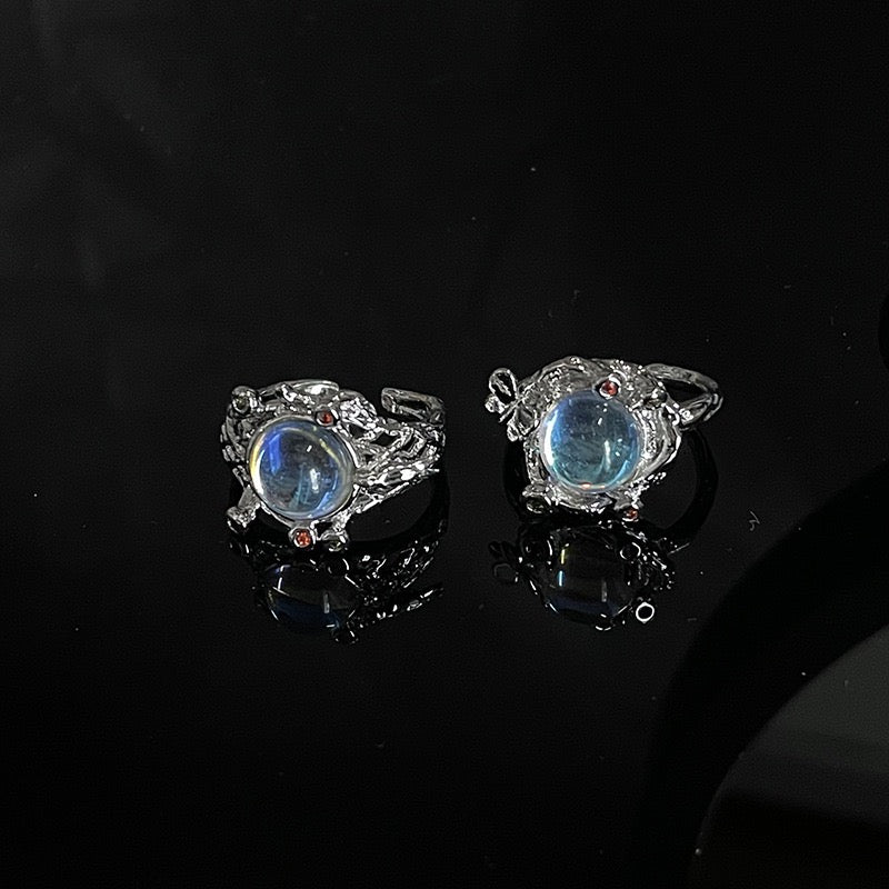 (Buy1 Get2) Princess Crystal Ball Moonstone Ring