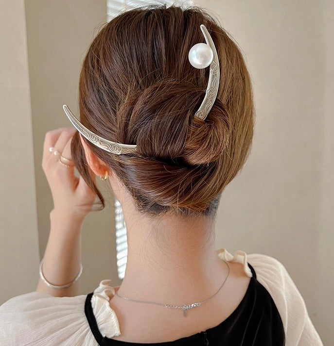 Silver Moon Hair Clip(2 pieces)