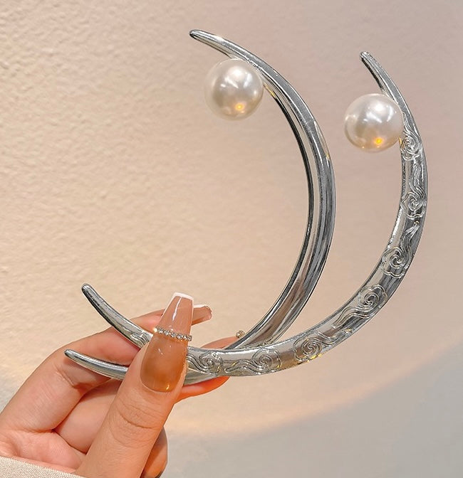 Silver Moon Hair Clip(2 pieces)