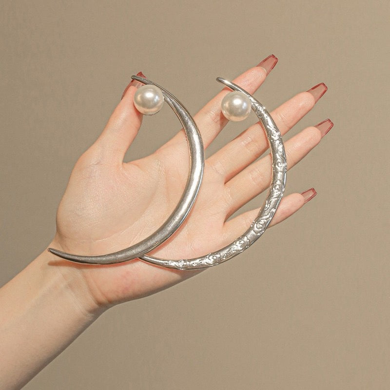 Silver Moon Hair Clip(2 pieces)