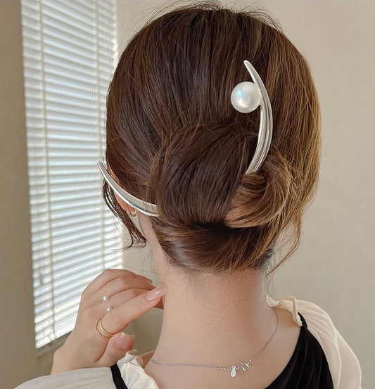 Silver Moon Hair Clip(2 pieces)