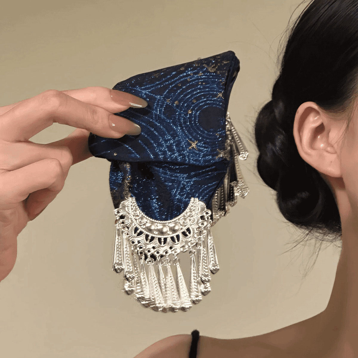 Ethnic Tassel Hair Claw