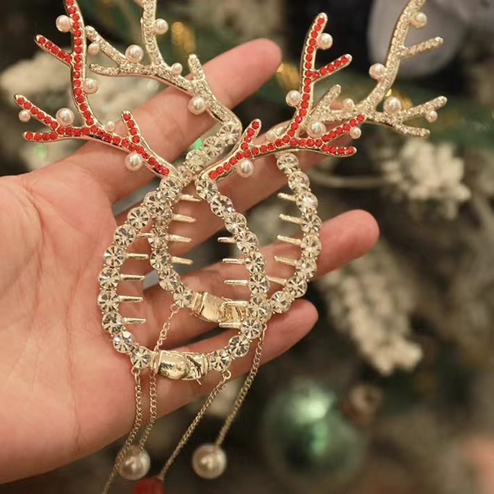 Christmas Limited Deer Red & Green Hair Accessory