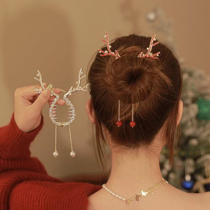 Christmas Limited Deer Red & Green Hair Accessory