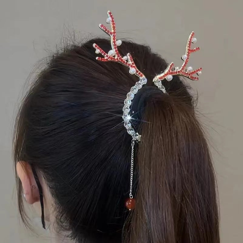 Christmas Limited Deer Red & Green Hair Accessory