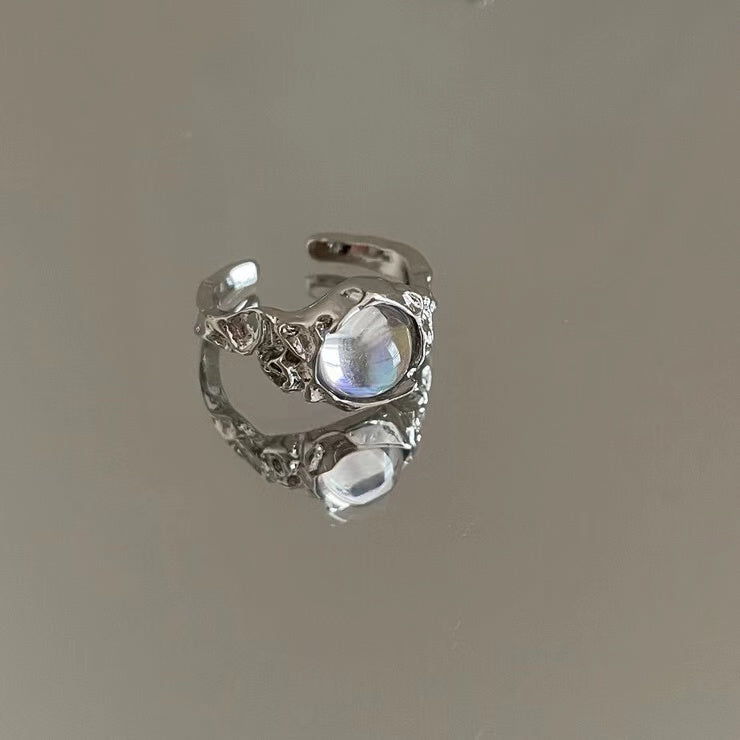 Opal and Diamond Star Universe Ring