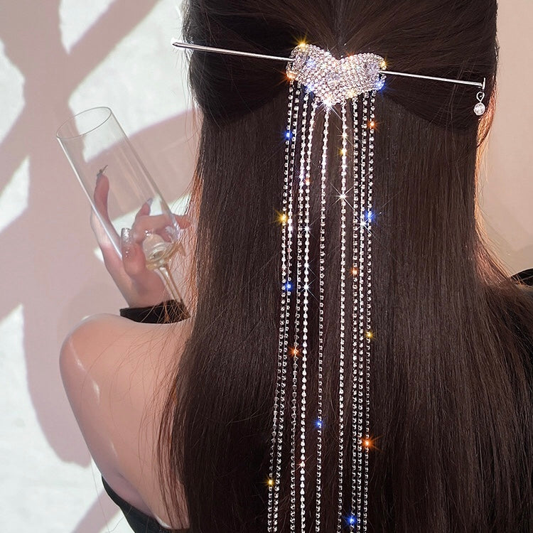 Tassel Love Diamond Hairpin