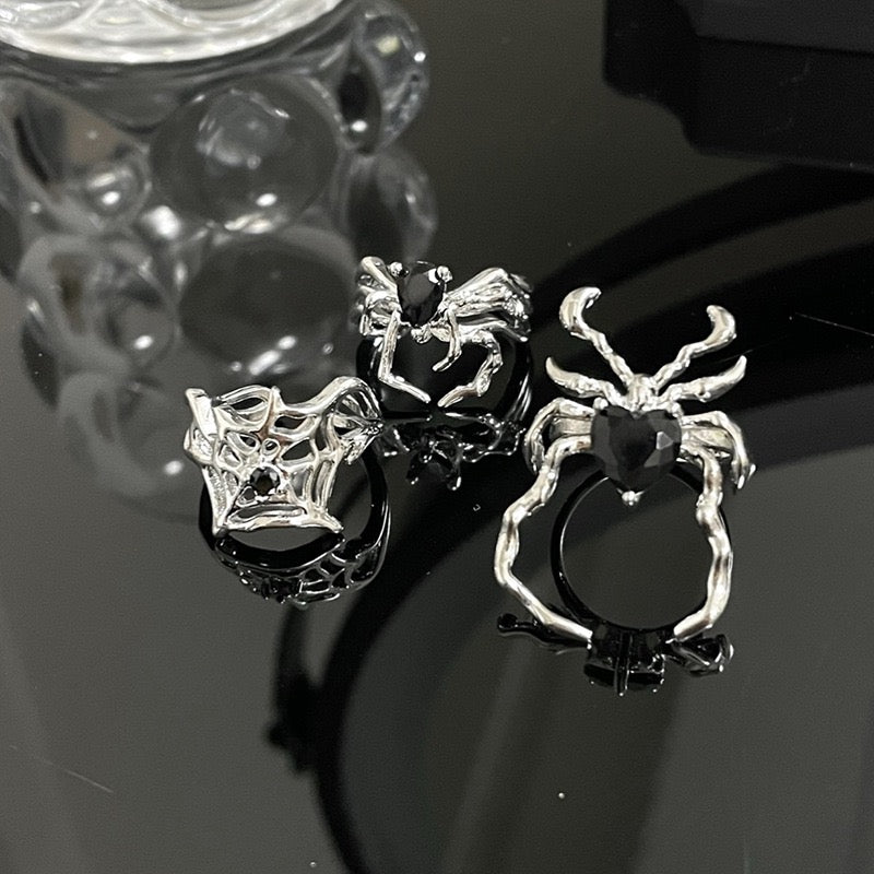 (Buy 1 Get 3) Rock n Roll Spider Ring Set