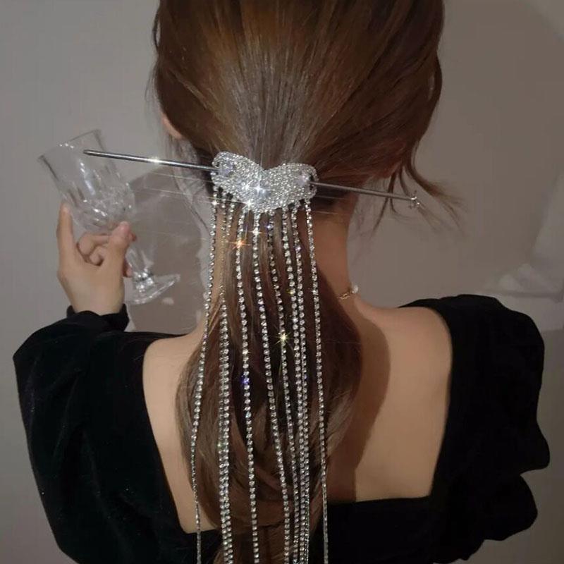 Tassel Love Diamond Hairpin