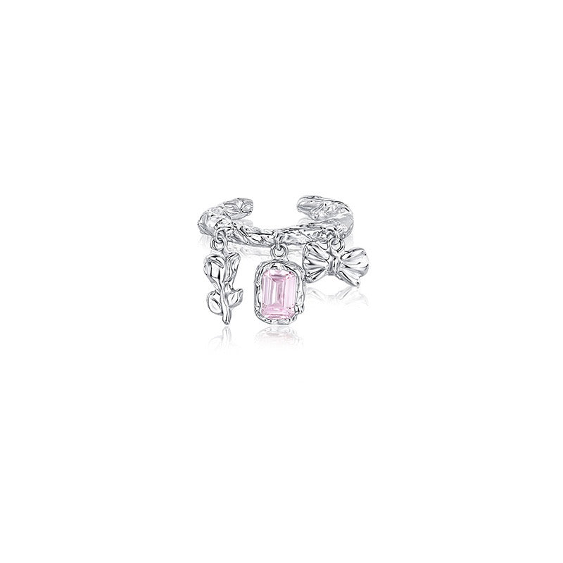 (Buy1 Get3) Wedding Princess Pink Diamond Ring