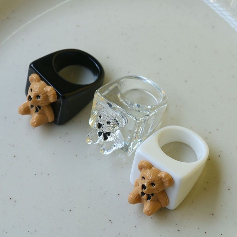 Sweet Honey Teddy Bear Ring (3 pieces)