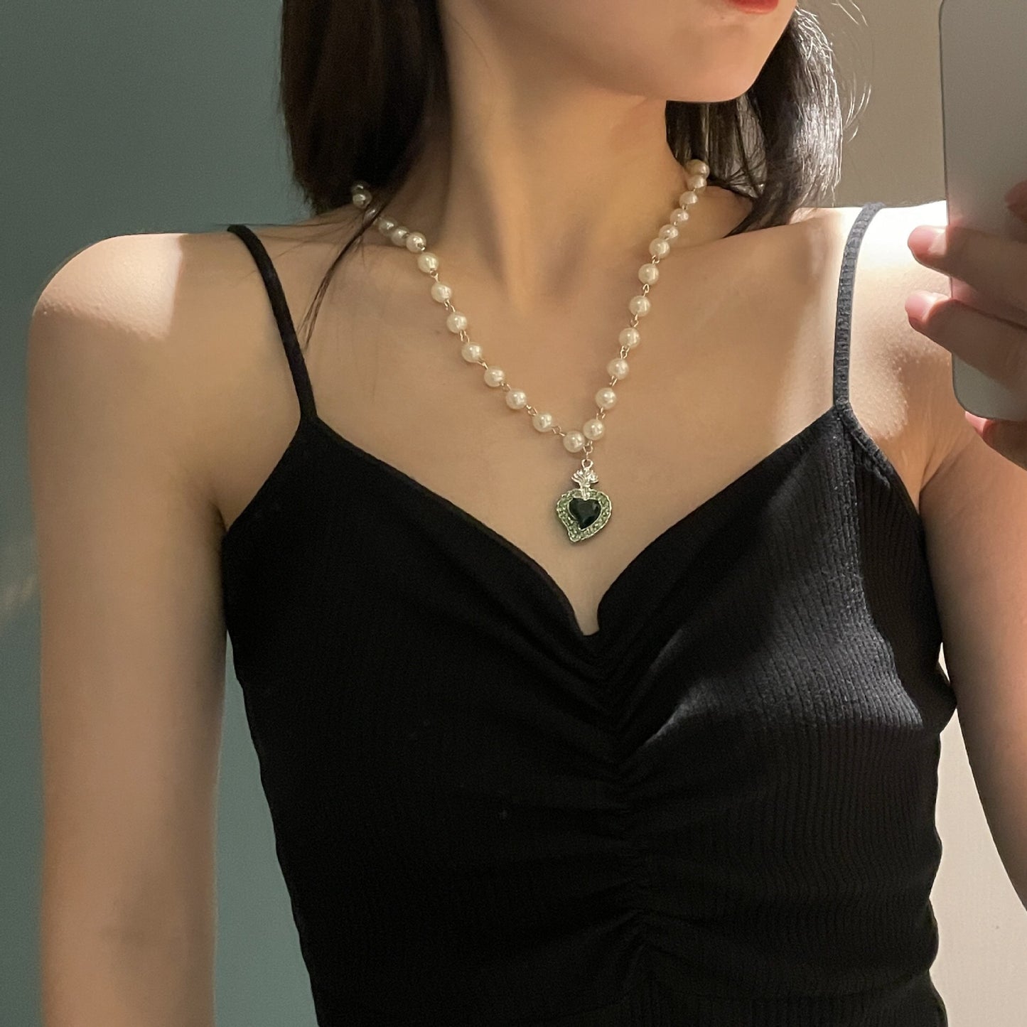 Stackable Pearl Pendant Necklace