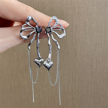 Butterfly Bow Style Tassel Earrings