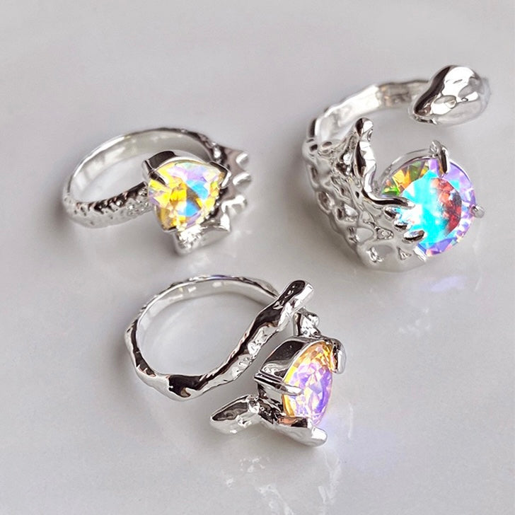 (Buy1 Get2) Sparkling Colorful Opal Ring Set