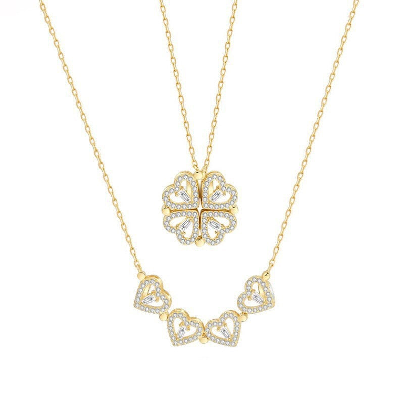 Clover Heart Necklace (2 ways to wear!)