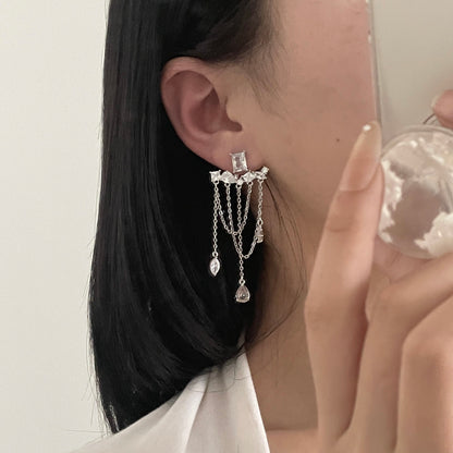 Long Tassel Shiny Earrings