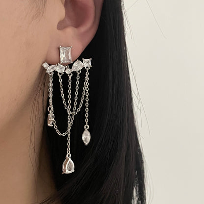 Long Tassel Shiny Earrings