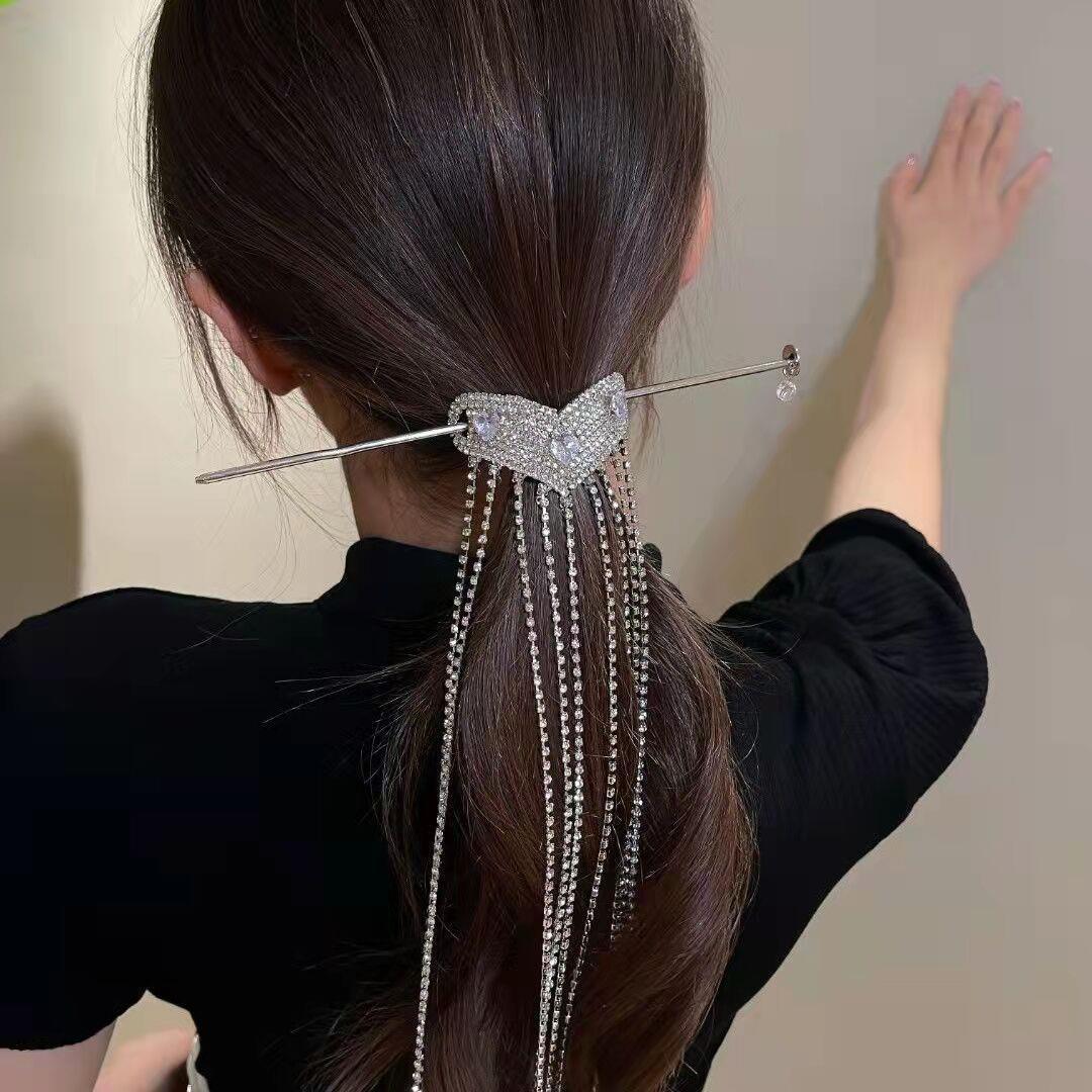 Tassel Love Diamond Hairpin