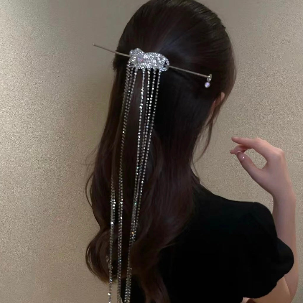 Tassel Love Diamond Hairpin