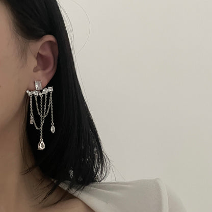 Long Tassel Shiny Earrings