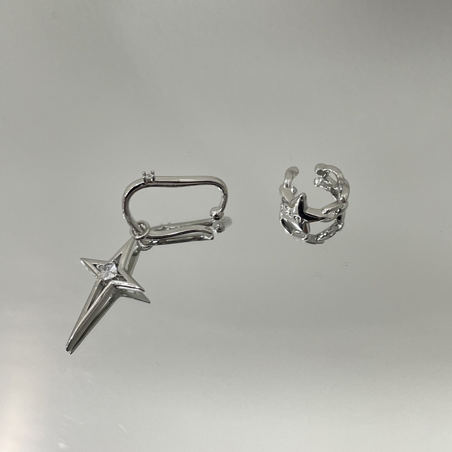 Silver Star Ear Bone Clip