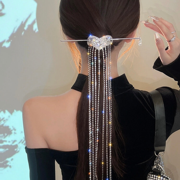 Tassel Love Diamond Hairpin