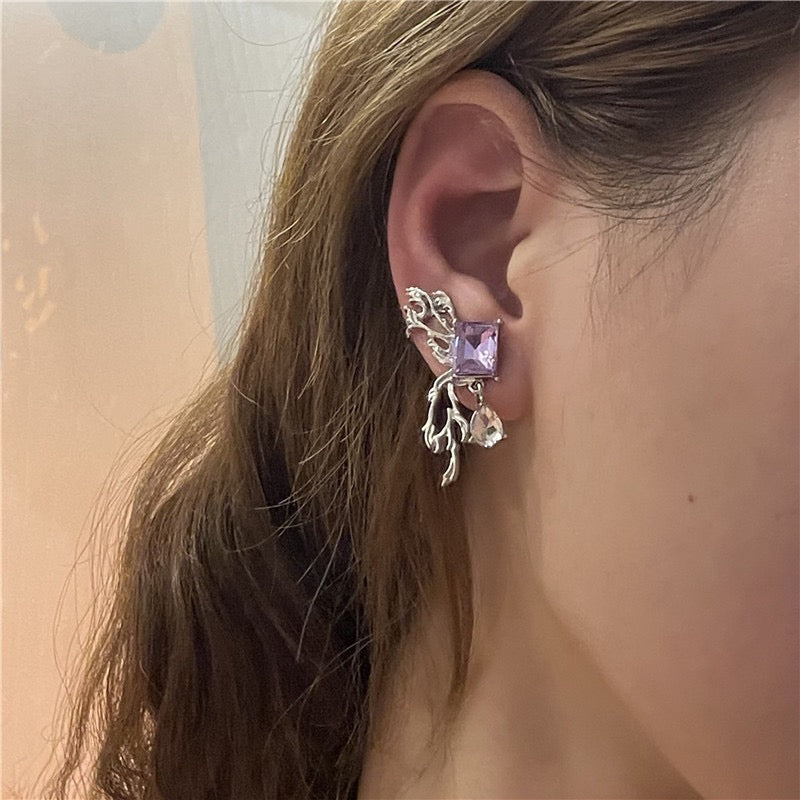 Pink Dimond Butterfly Earrings Set