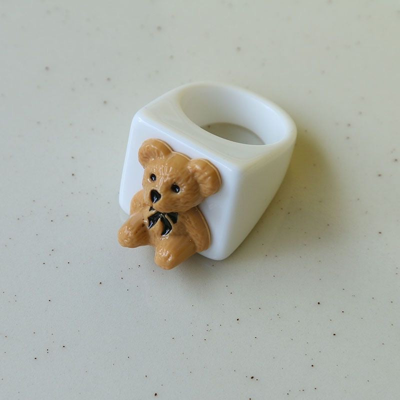 Sweet Honey Teddy Bear Ring (3 pieces)