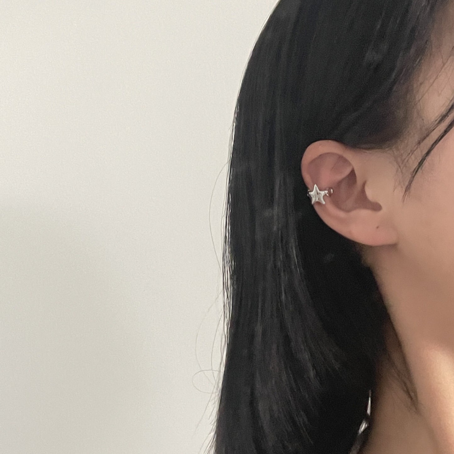 Silver Star Ear Bone Clip