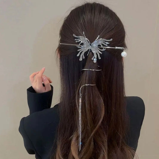 Butterfly Princess Tassel Wrapping Hairpin