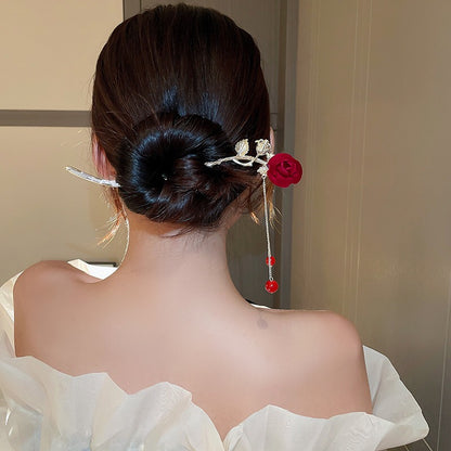 Rose Tassel Hairstick