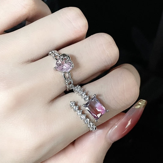 (Buy 1 Get 2) Aurora Pink Diamond Ring