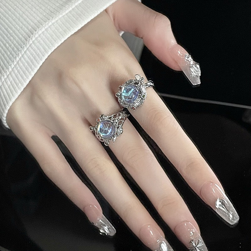 (Buy1 Get2) Princess Crystal Ball Moonstone Ring