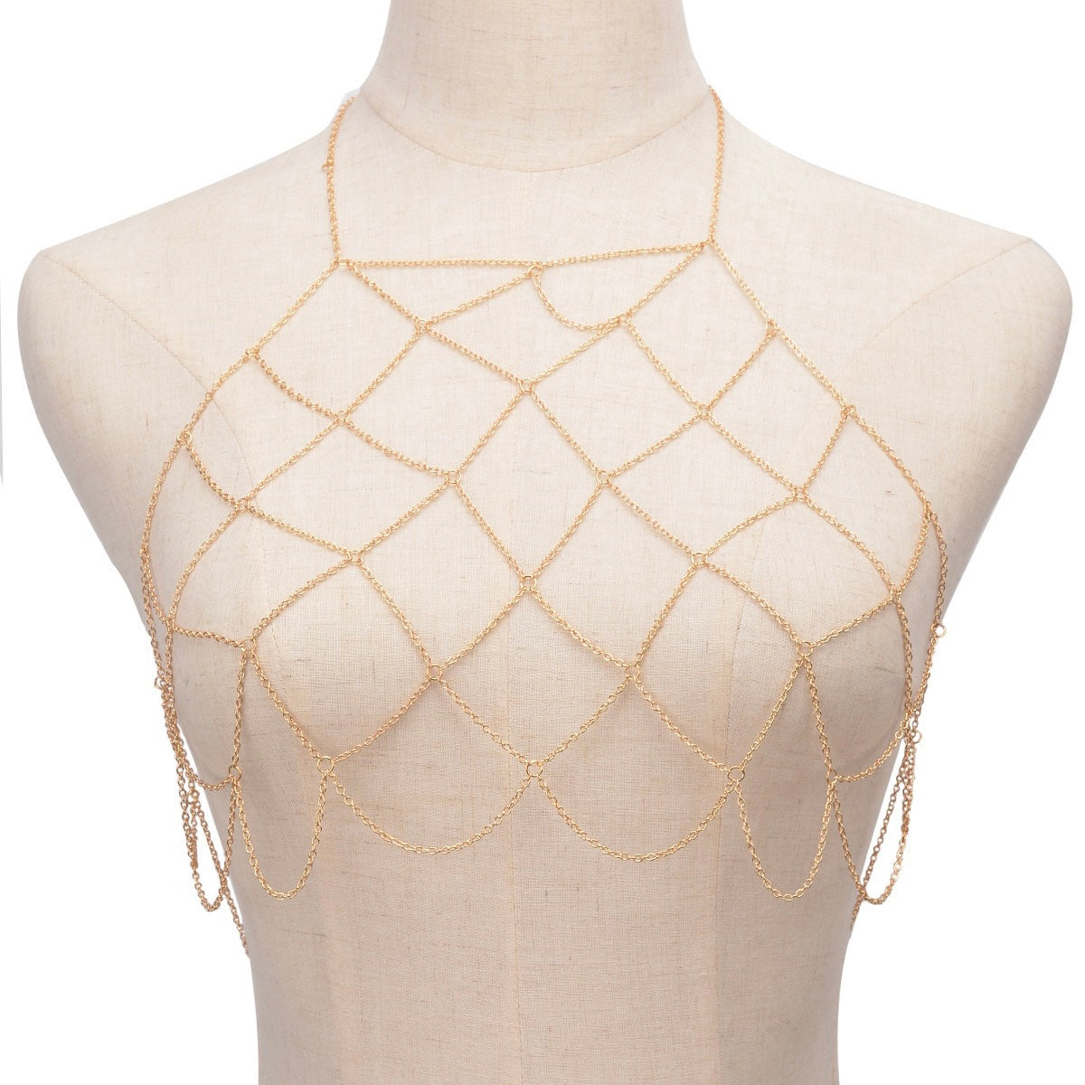 Glowing Diamond Web Chest Chain