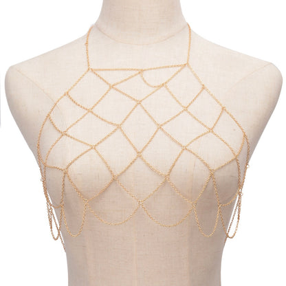 Glowing Diamond Web Chest Chain