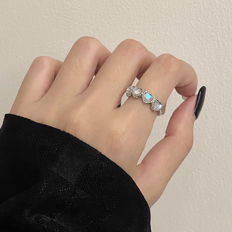 (Buy 1 Get 3)Colorful Weather Moonstone Ring Set