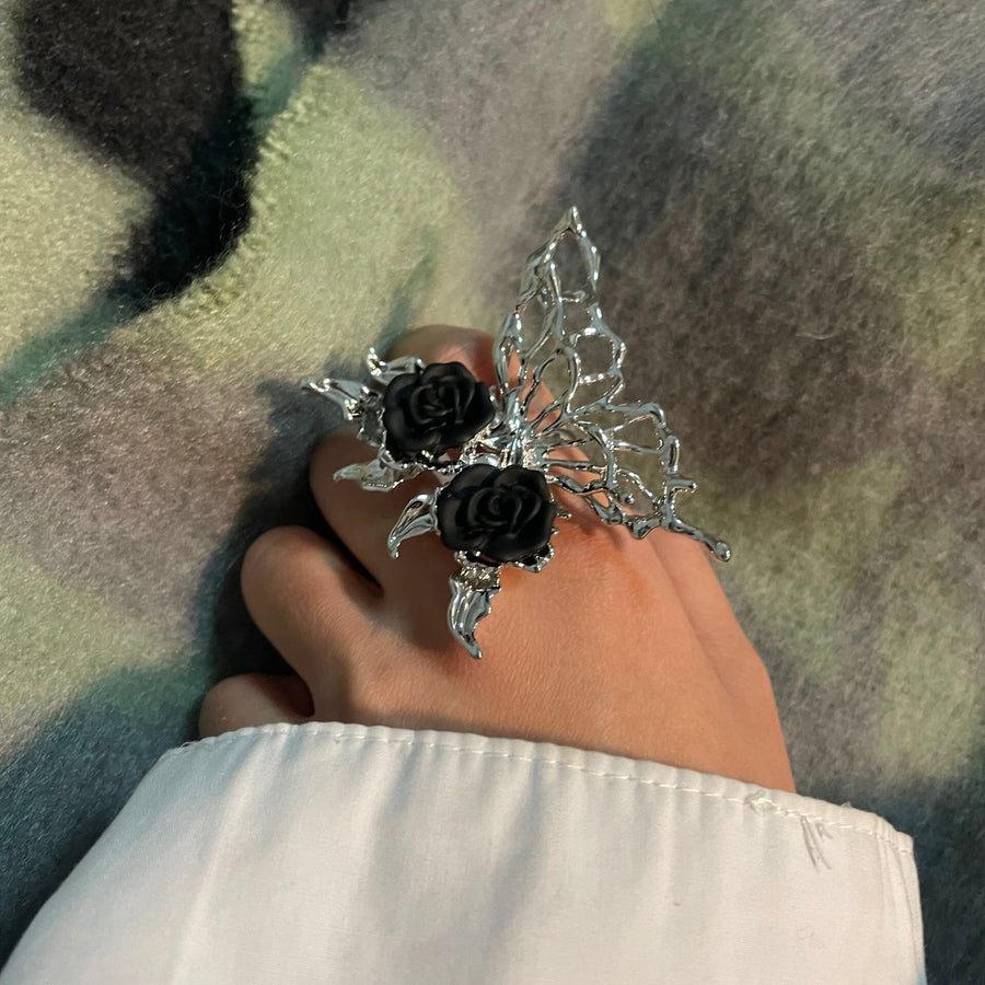 Big Butterfly Rose Ring