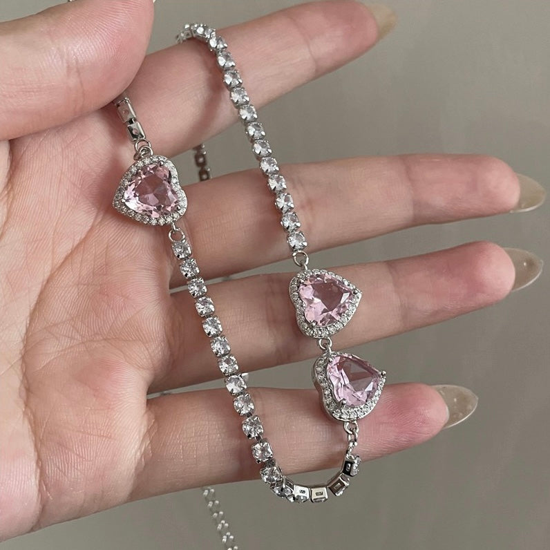 Pink Heart Shaped Necklace