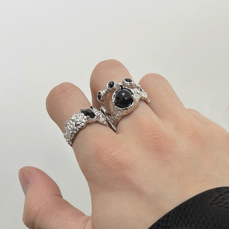 (Buy1 Get2) Demon King Black Stone Ring