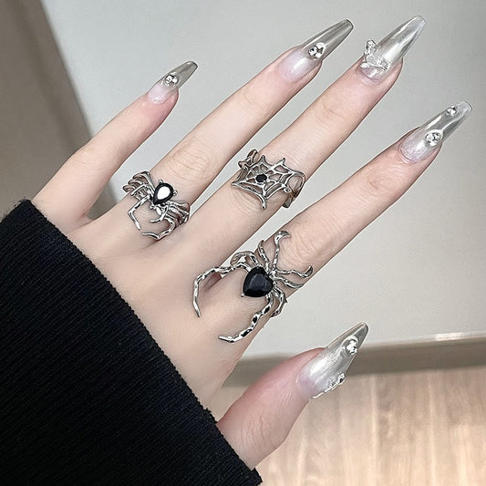 (Buy 1 Get 3) Rock n Roll Spider Ring Set