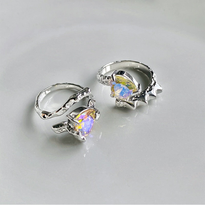 (Buy1 Get2) Sparkling Colorful Opal Ring Set