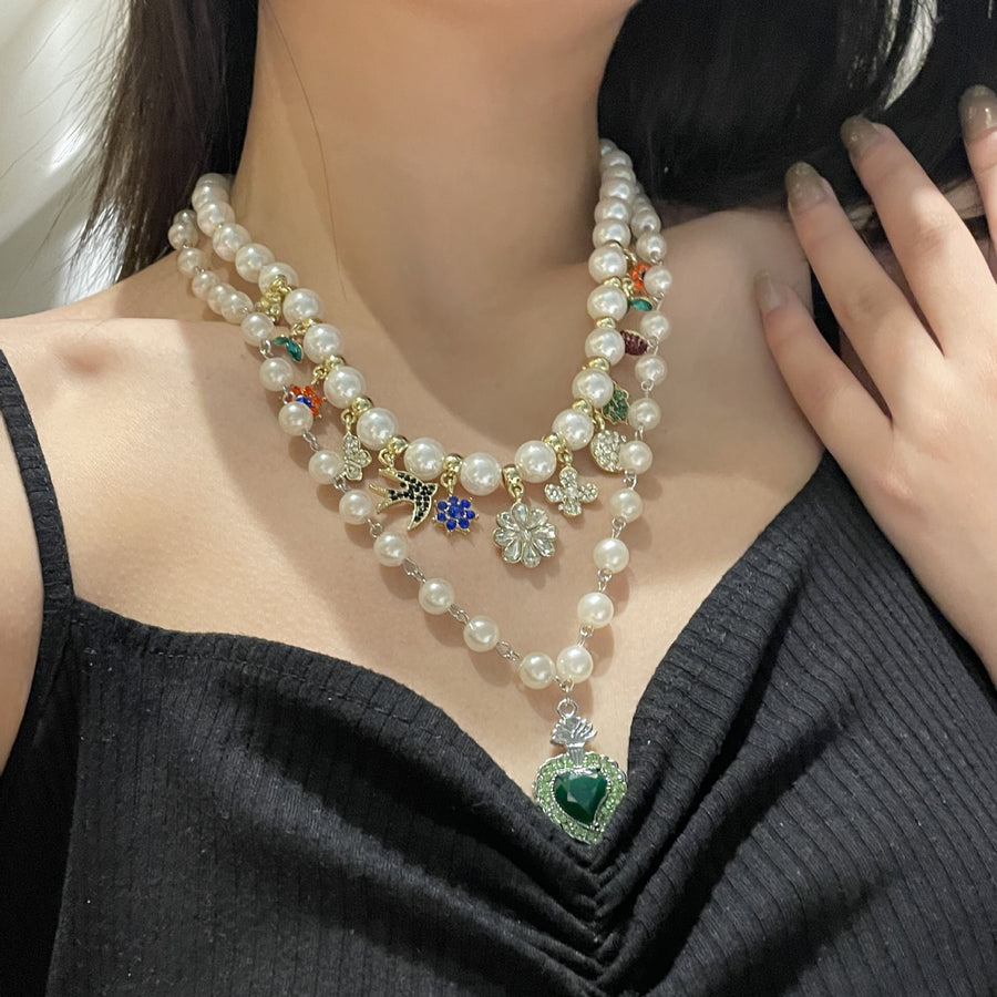 Stackable Pearl Pendant Necklace