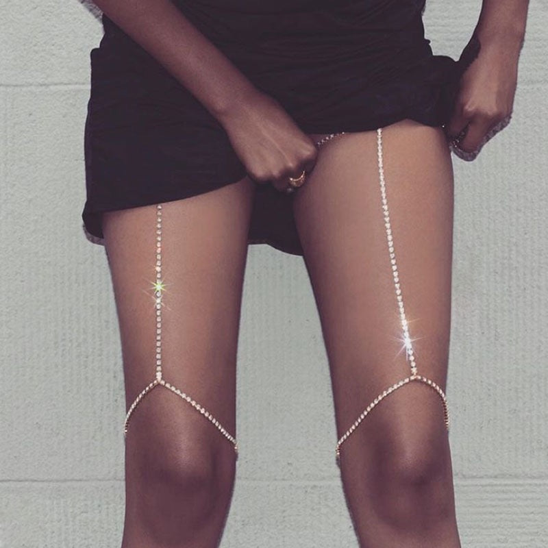 Glowing Diamond Leg Chain