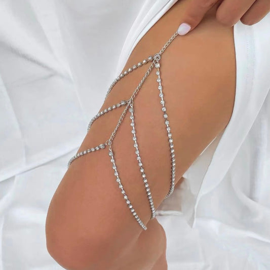 Leaf Shape Diamond Leg Chain